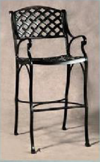 Cast Aluminum Garden Patio Furniture Weave Barstool